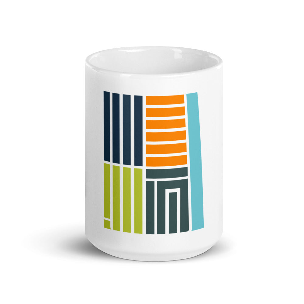 Rancho Estates Neighborhood Map White glossy mug