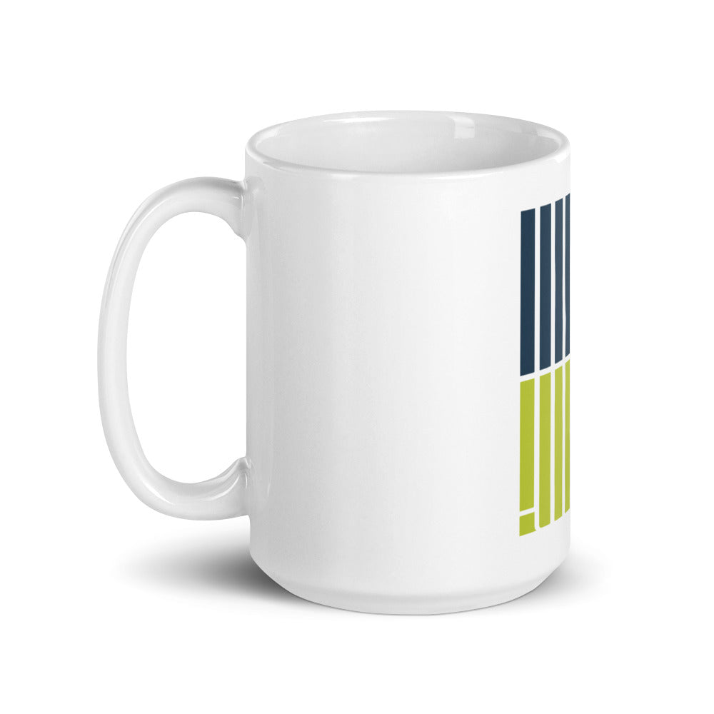 Rancho Estates Neighborhood Map White glossy mug